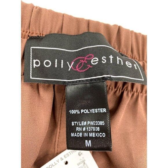 Polly & Esther Blouse Top Medium Brown Juniors'‎ - Picture 5 of 9